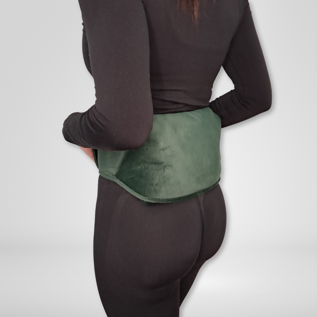 Soothie Rechargeable Hot Water Bottle + Body Strap (Green)