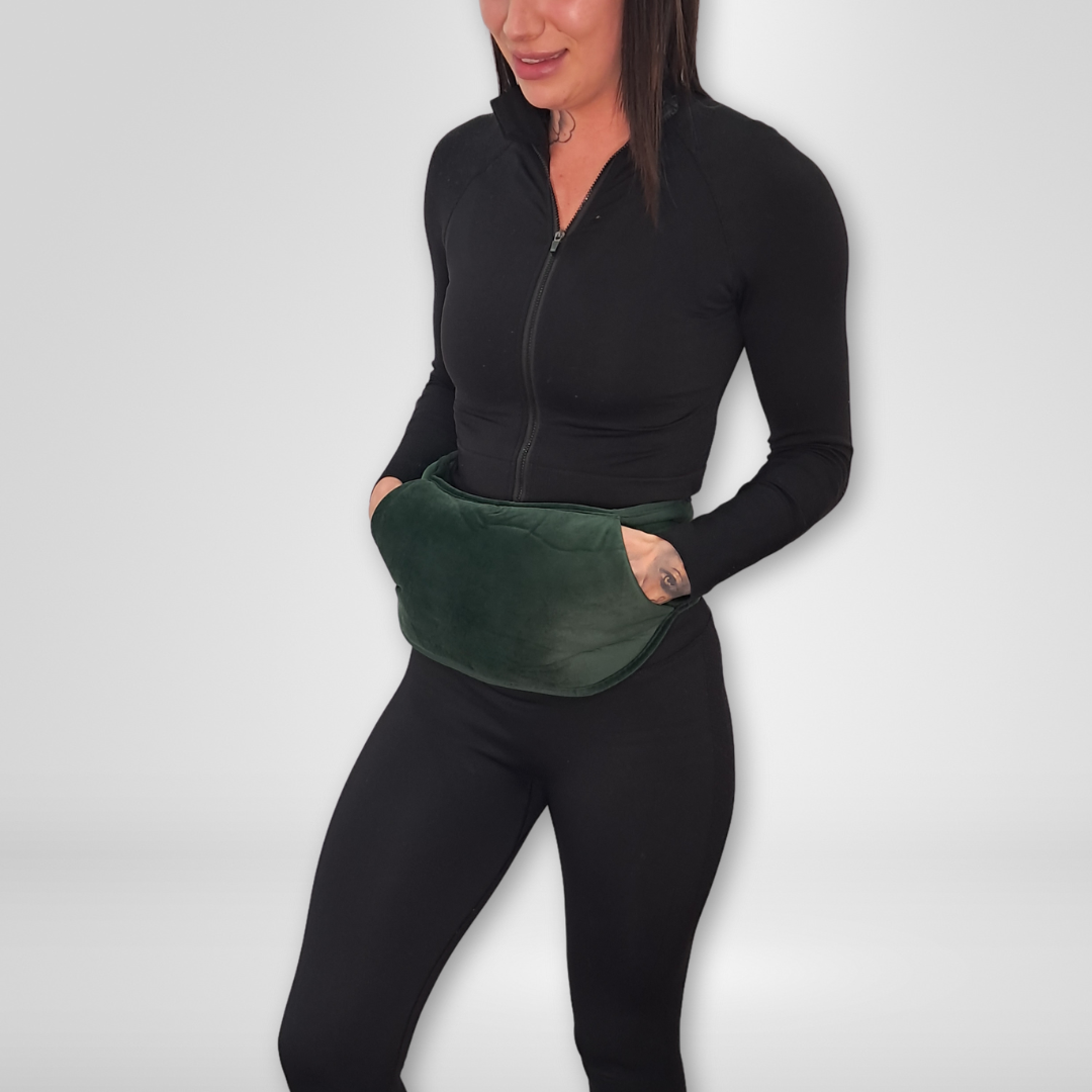Soothie Rechargeable Hot Water Bottle + Body Strap (Green)