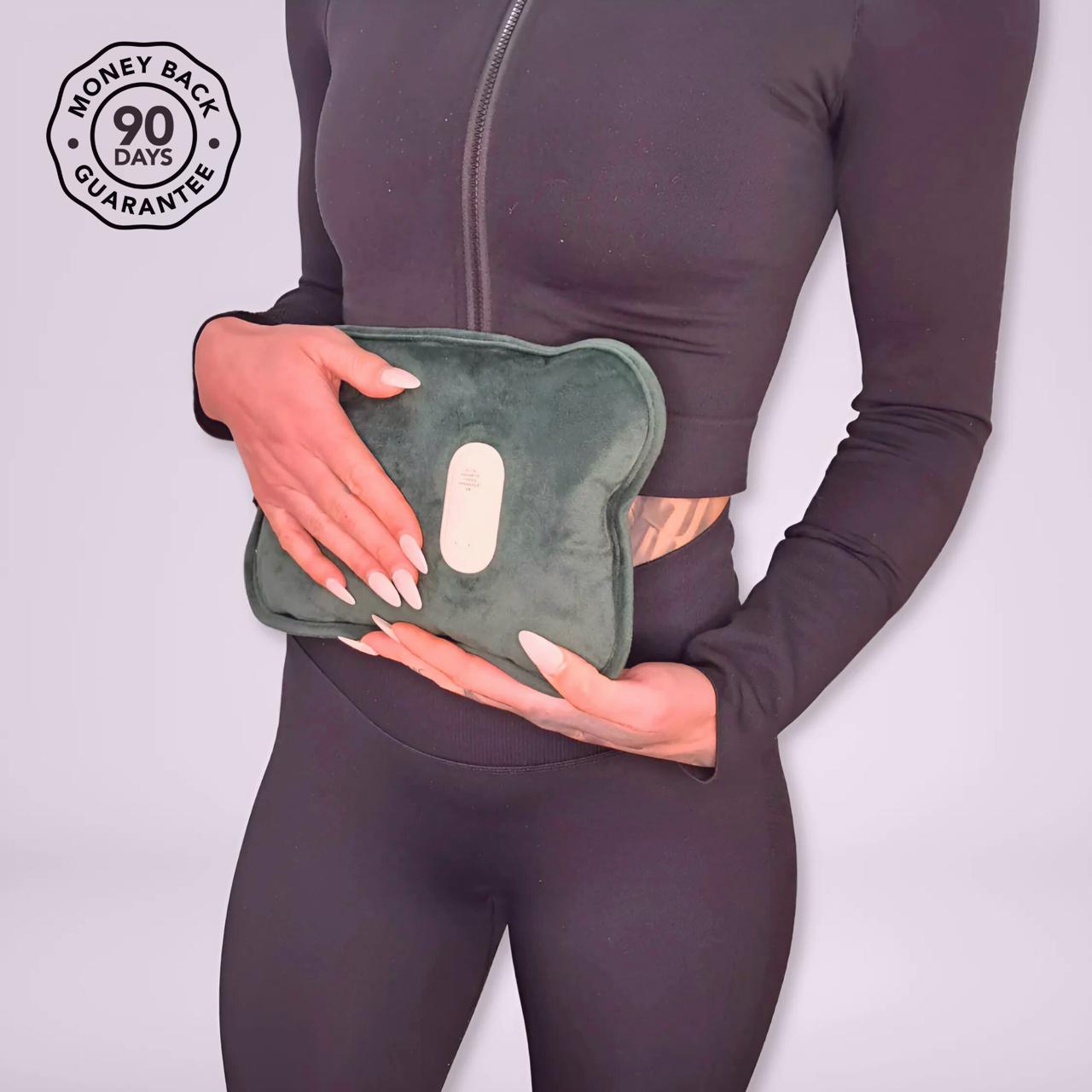 Soothie Rechargeable Hot Water Bottle + Body Strap (Green)